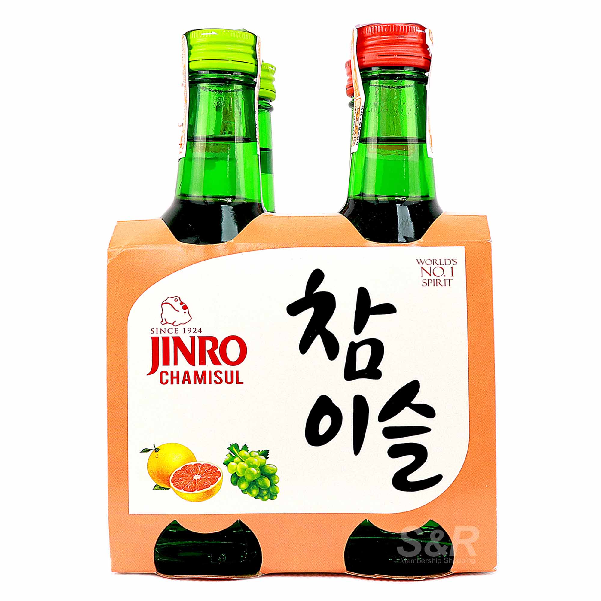 Jinro Chamisul Flavored Soju Assorted 4 bottles